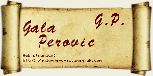 Gala Perović vizit kartica
